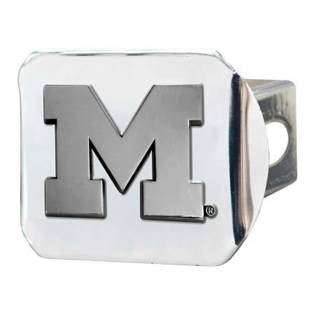 Fanmats University of Michigan - 3-D Chrome Hitch Cover 3-3/8" x 4" - 14996